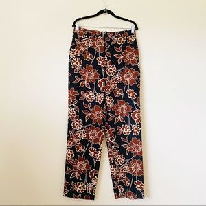 ZARA Basic Women’s Floral Straight Leg Pants Size Medium